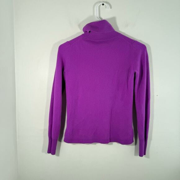 J. Crew Everyday 100% Cashmere Berry Purple Turtleneck Sweater XXS J6600 - Picture 10 of 10